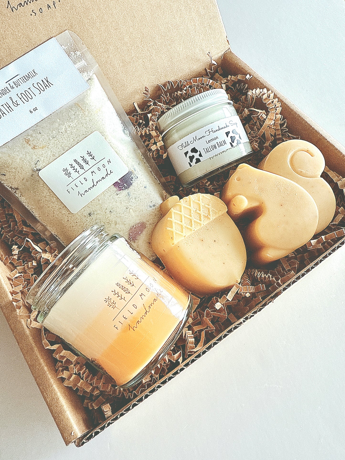 Pumpkin Squirrel & Acorn Soap & Candle Gift Set