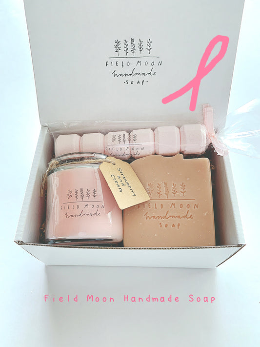 Pink Ribbon Soap & Candle Gift Set